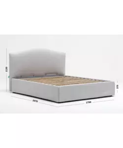Letto matrimoniale contenitore 'hill' perla 160x190 cm